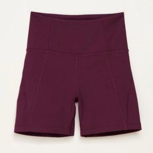 Girlfriend Collective Plum High-Rise Run Short